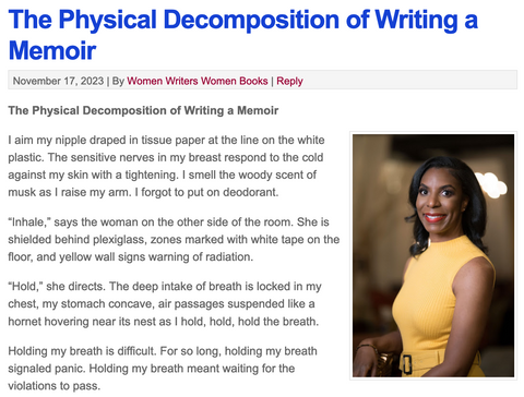 The Physical Decomposition of Writing a Memoir