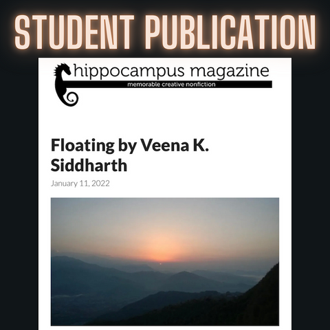 Student Veena K. Siddharth Published in Hippocampus Magazine