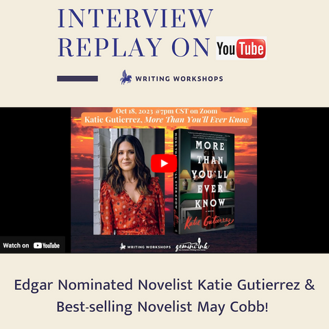 Video Replay: Edgar Nominated Novelist Katie Gutierrez and best-selling novelist May Cobb in Coversation on The Big Texas Author Talk
