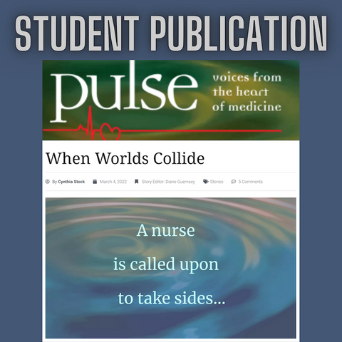 Student Cynthia Stock Published in Pulse: Voices From the Heart of Medicine