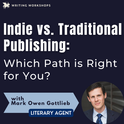 Indie vs. Traditional Publishing: Which Path is Right for You? Zoom Seminar with Literary Agent Mark Owen Gottlieb on Saturday, June 13th, 2026