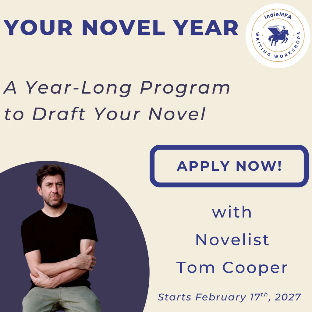 Your Novel Year: A Year-Long Program to Draft Your Novel, 12-month online novel workshop with Tom Cooper, pictured.